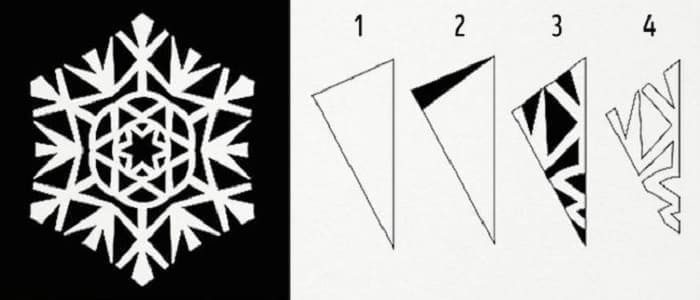 бумажная снежинка №6