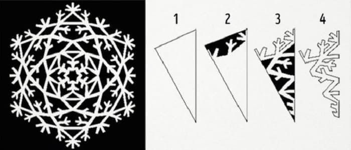 бумажная снежинка №9